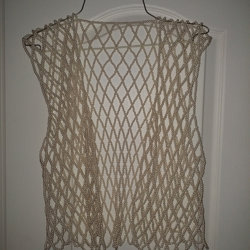 pearl bead vest
